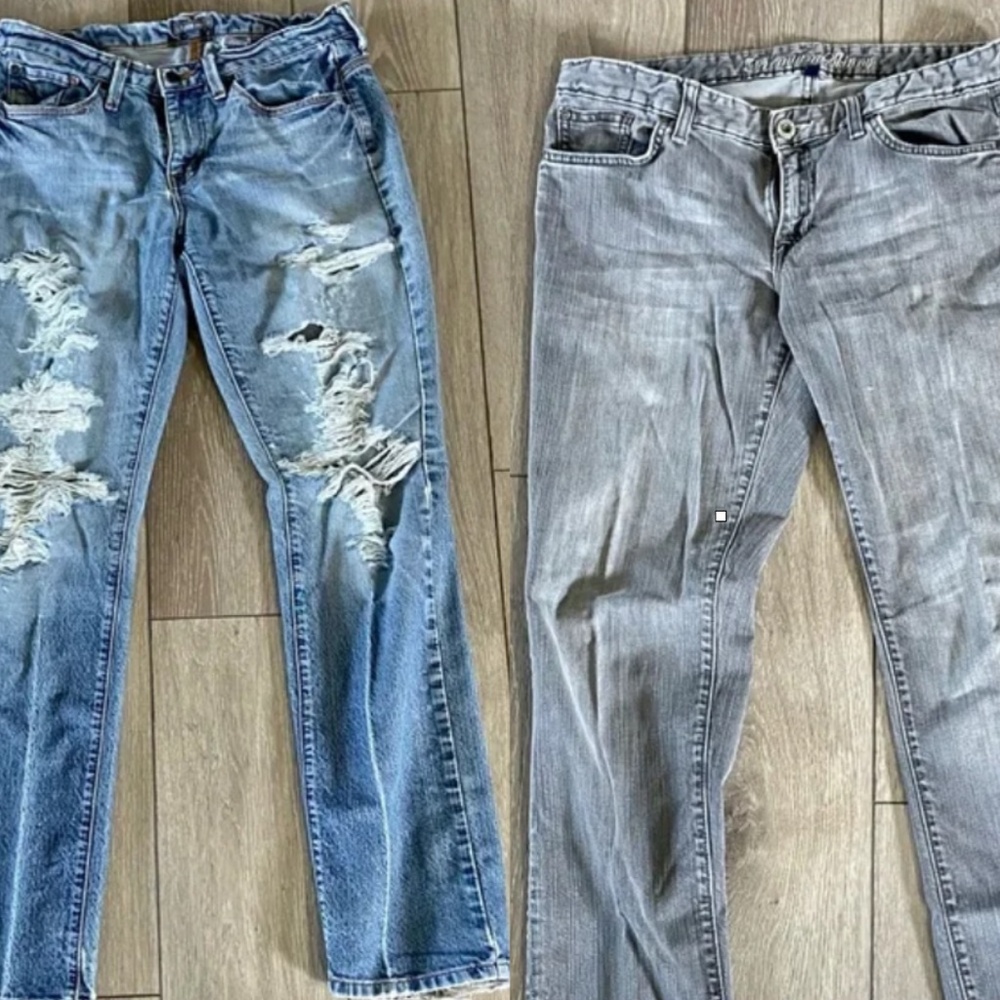 2 PAIR OF JEANS - GAP 12 & Apt 9 Stretch Blue Jeans - size 8